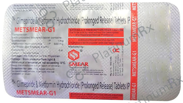 Metsmear G 1mg/500mg Tablet PR