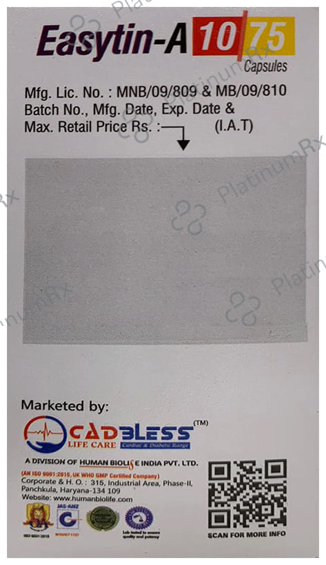 Easytin A 10mg/75mg Capsule