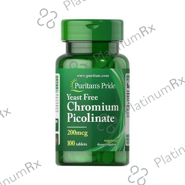 Puritan's Pride Yeast Free Chromium Picolinate 250mcg Tablet 100s