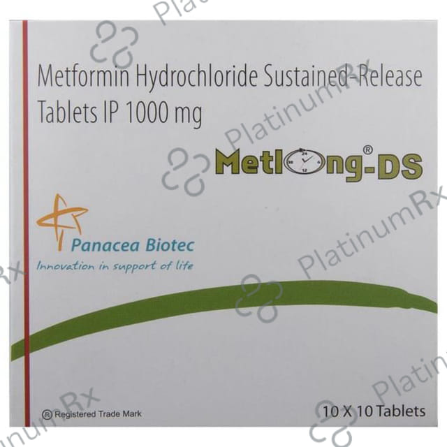 Metlong DS SR 1000mg Tablet 10s