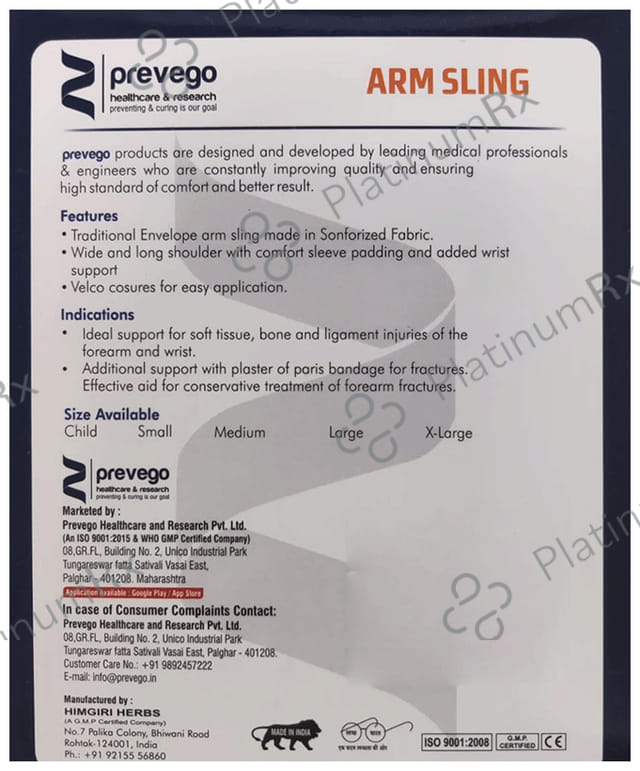 Prevego's Arm Sling Small
