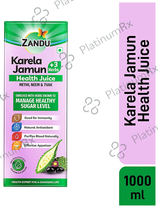 Zandu Karela Jamun +3 Herbs Health Juice