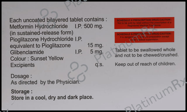 Triformin 5/500/15mg Tablet 10s