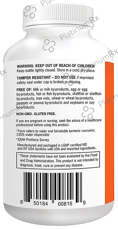 Qunol Extra Strength Turmeric Curcumin Complex 1000mg Softgel 120 capsules