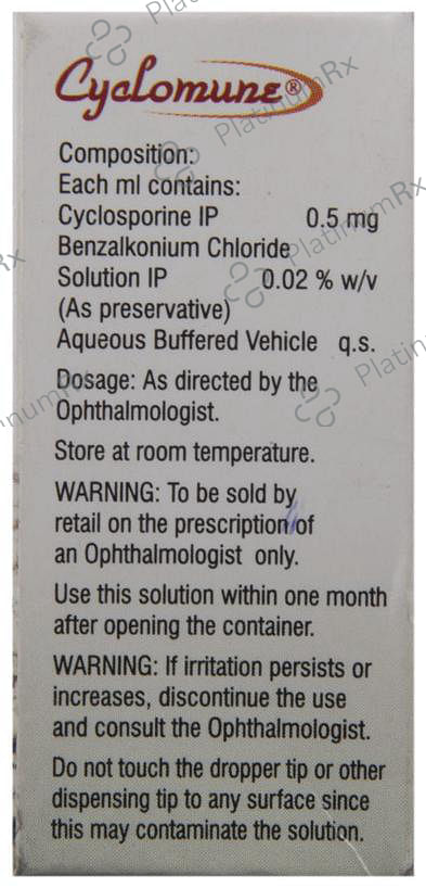 Cyclomune 0.05% Eye Drop 3ml