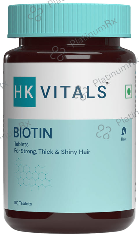Healthkart HK Vitals Biotin 10000mcg Tablet for Hair Health 90 tablets