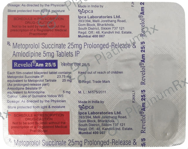Revolol AM 5mg/25mg Tablet