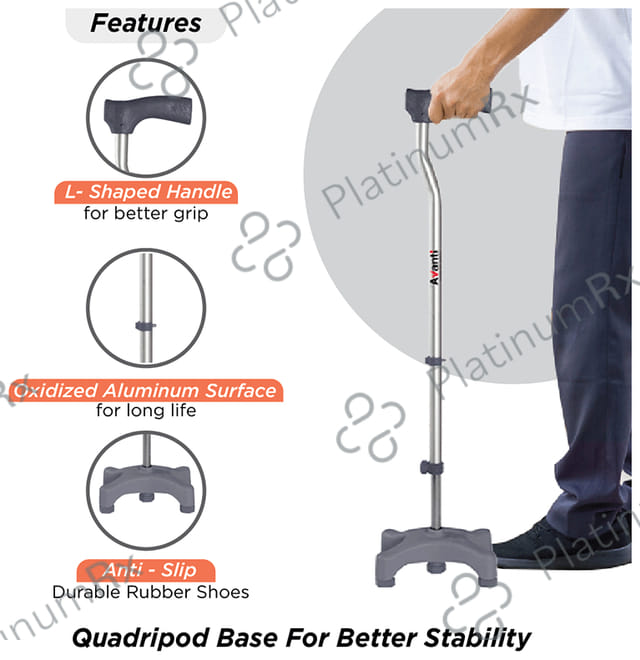 Vissco 909 Avanti L Shape Quadripod Stick Universal