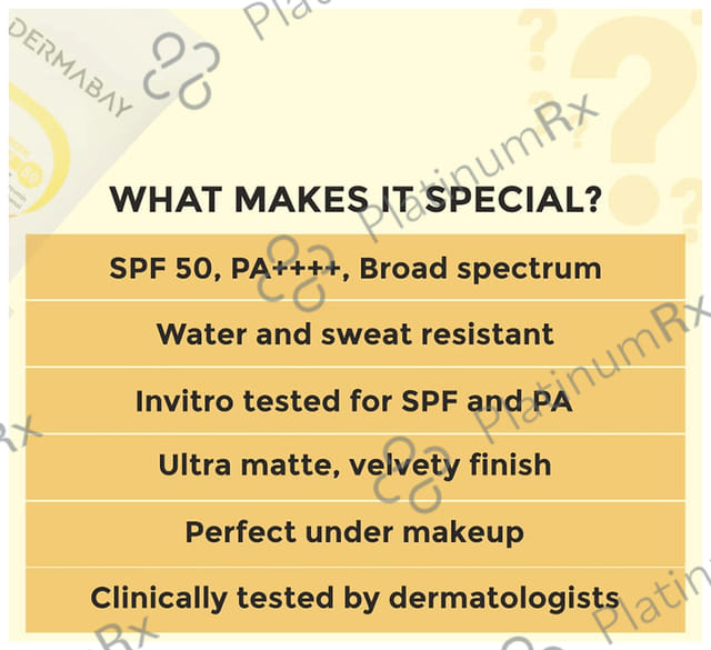 Dermabay Sunscreen SPF 50 Cream 75ml