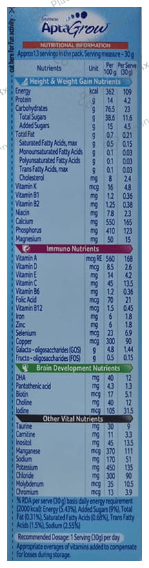 AptaGrow Vanilla Powder 400gm