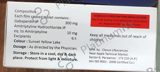 Gabakem AT 10/300mg Tablet 10s