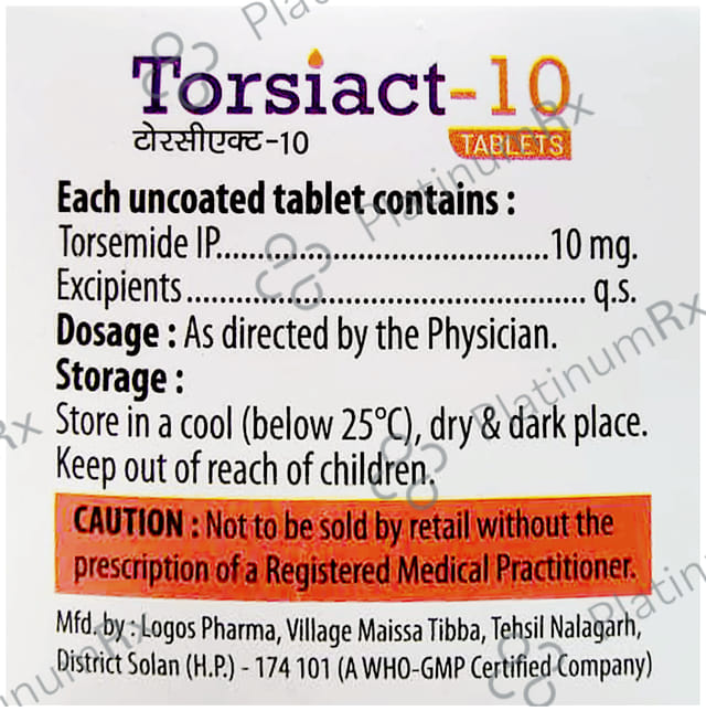 Torsiact 10mg Tablet 15s
