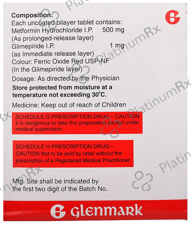 Glimulin MF 1/500mg Tablet PR 15s