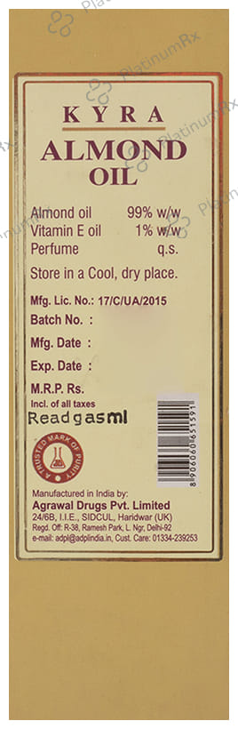 Kyra Almond Oil for Hair, Skin & Scalp 200 gm