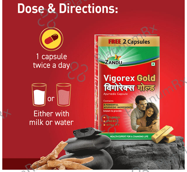 Zandu Vigorex Gold Capsule 12 capsules