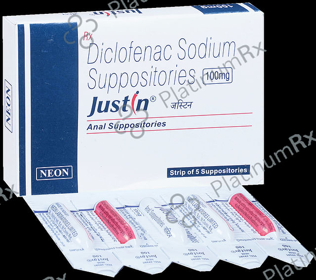 Justin 100mg Suppository 5s