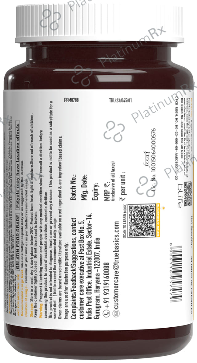 TrueBasics Vitamin D3 2000IU Soft Gelatin Capsule 50s