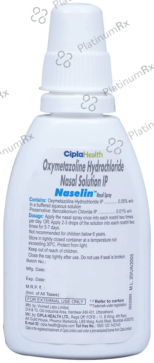 Naselin 0.05% Nasal Spray 10ml