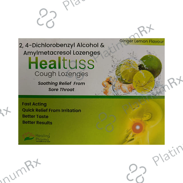 Healtuss Ginger Lemon Lozenges 8s