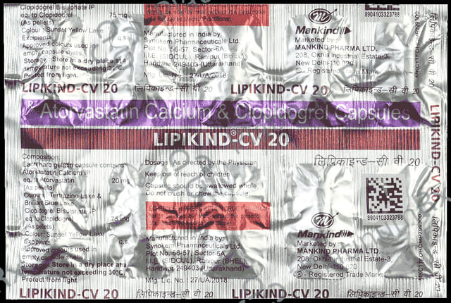 Lipikind CV 20/75 Capsule 10s