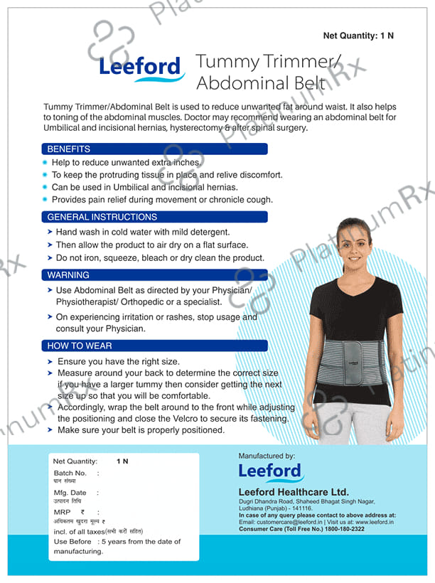 Leeford Tummy Trimmer / Abdominal Belt 1s