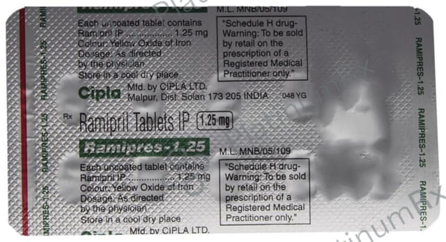 Ramipres 1.25mg Tablet 10s