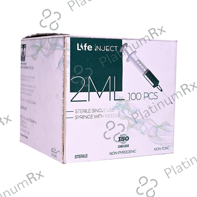 Life Inject 2ML Sterile Single Use Syringe with Needle