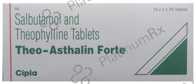 Theo Asthalin Forte 4/200mg Tablet 20s