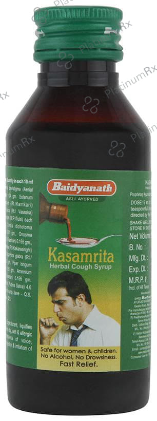 Baidyanath (Jhansi) Kasamrita Herbal Cough Syrup 100 ml