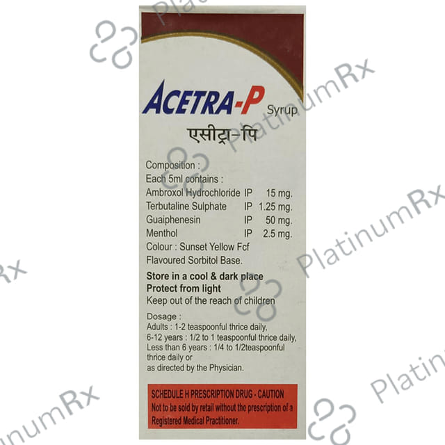 Acetra P Syrup Deliciously Minty 100ml
