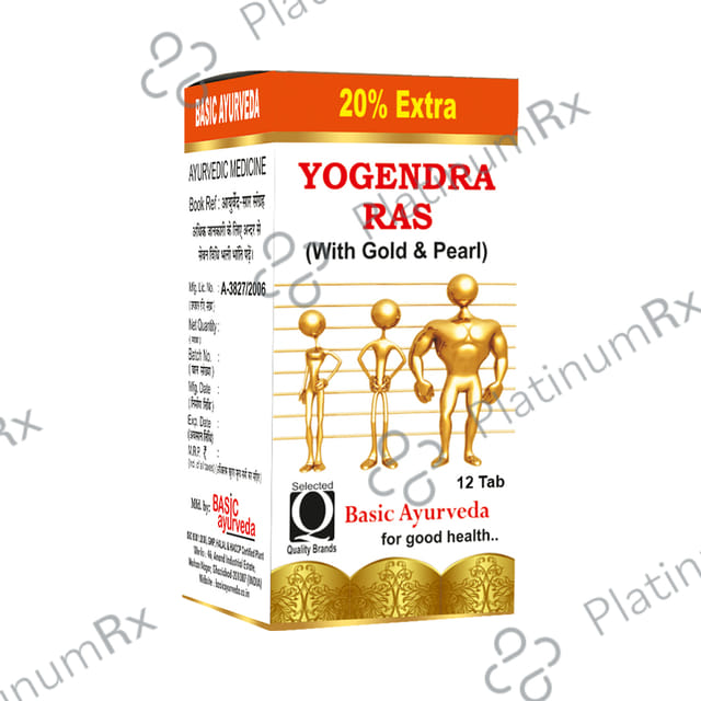 Basic Ayurveda Yogendra Ras with Gold & Pearl 12 tablets