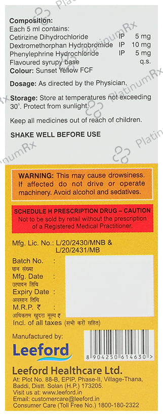 Galirex 5/10/5mg Syrup 60ml