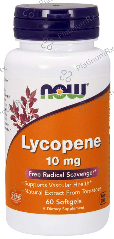 Now Lycopene 10mg Softgels