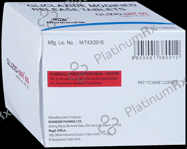Glizid MR 60mg Tablet 10s