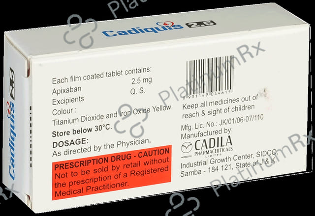 Cadiquis 2.5mg Tablet 10s