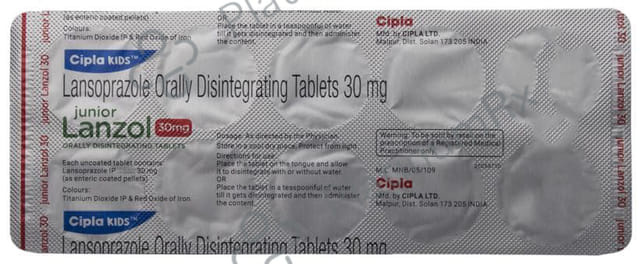 Junior Lanzol 30mg Tablet DT 10s