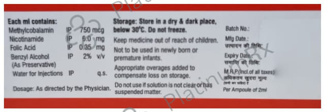 Nervijen Plus 0.35mg/750mcg/6mg Injection 2ml