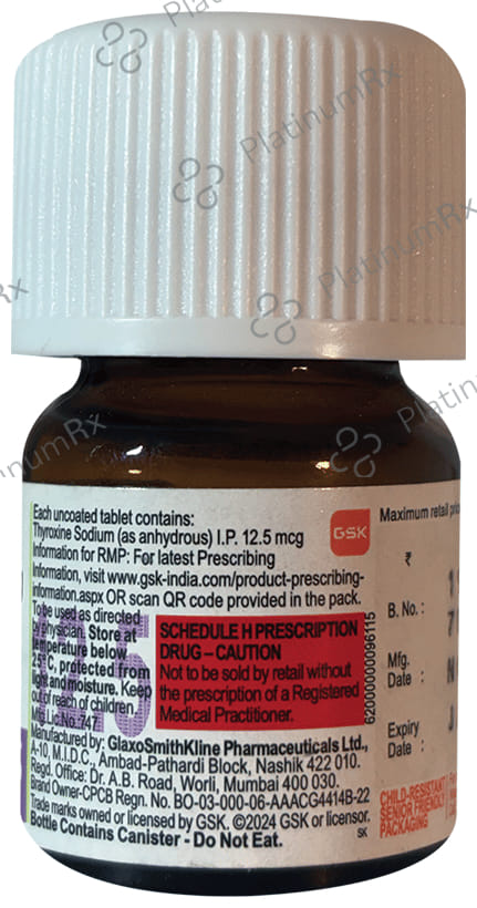 Eltroxin 12.5mcg Tablet 120s