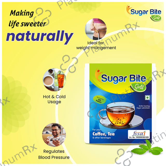 Sugar Bite Gold Low Calorie Sweetener Pellets 300 pellets