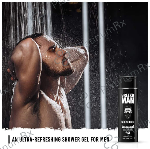Greeko Man 3 in1 Charcoal Shower Gel 250ml