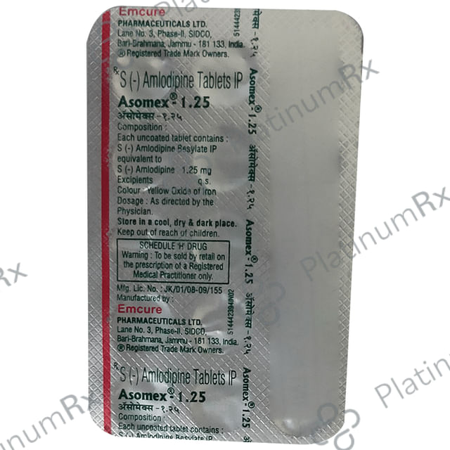 Asomex 1.25mg Tablet 15s