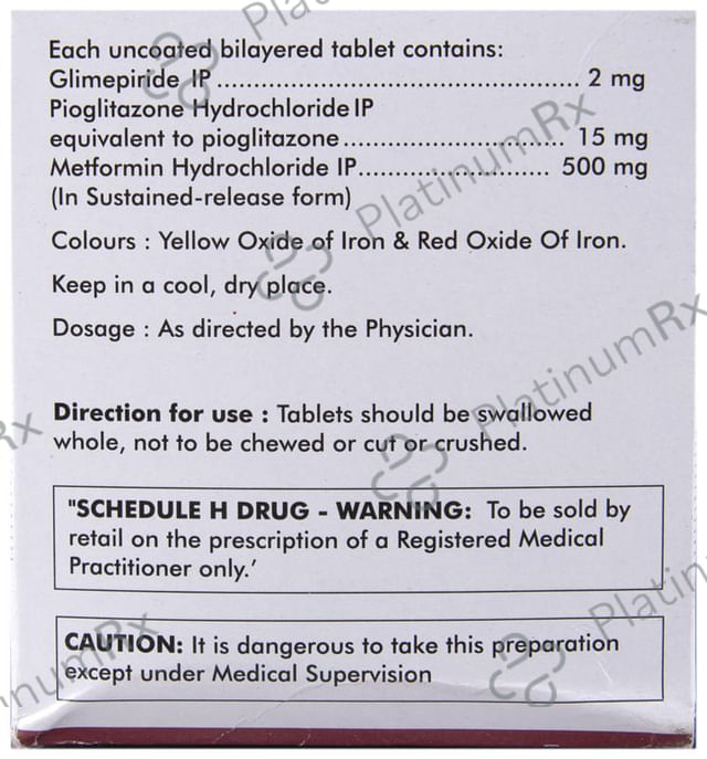 Tripride 2/500/15mg Tablet SR 15s