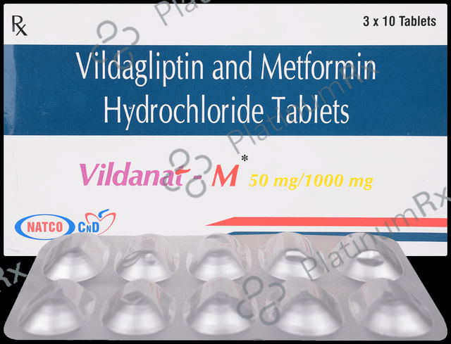 Vildanat M 1000/50mg Tablet 10s