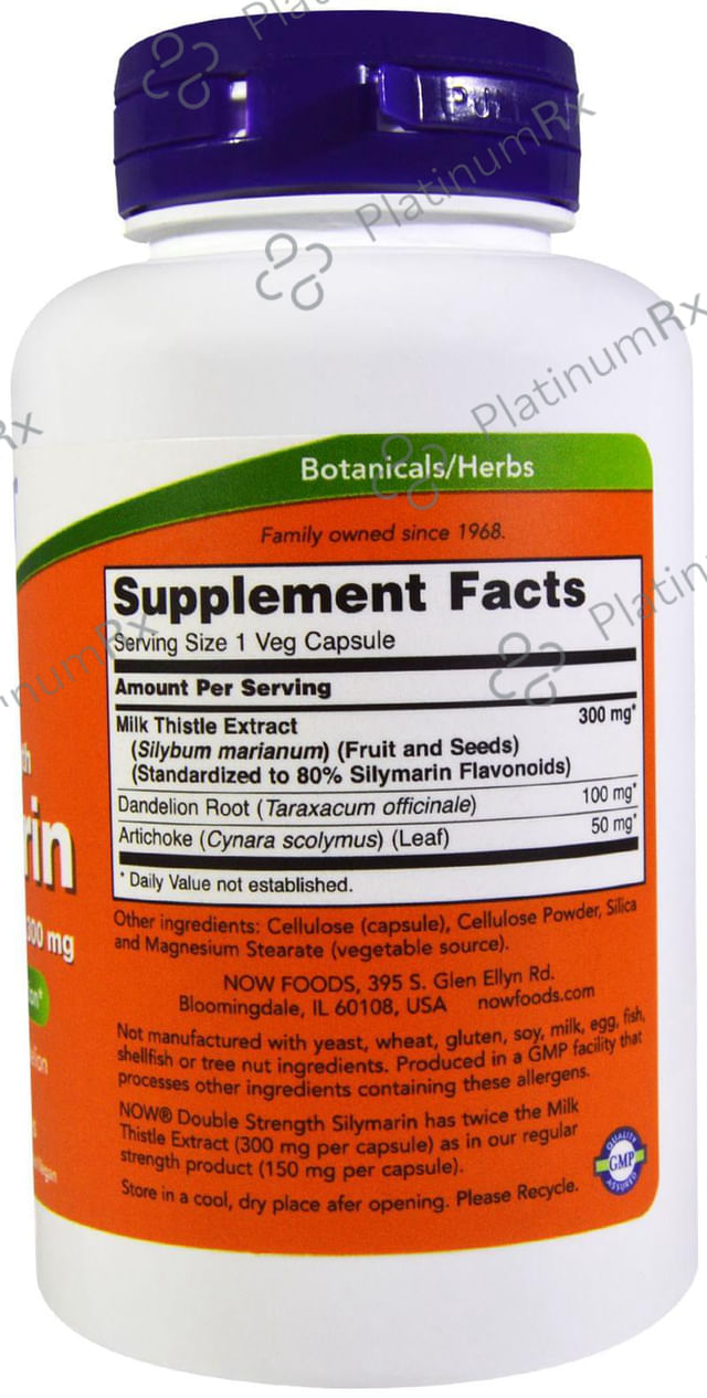 Now Foods Extra Strength Silymarin Milk Thistle Extract 450mg Softgels
