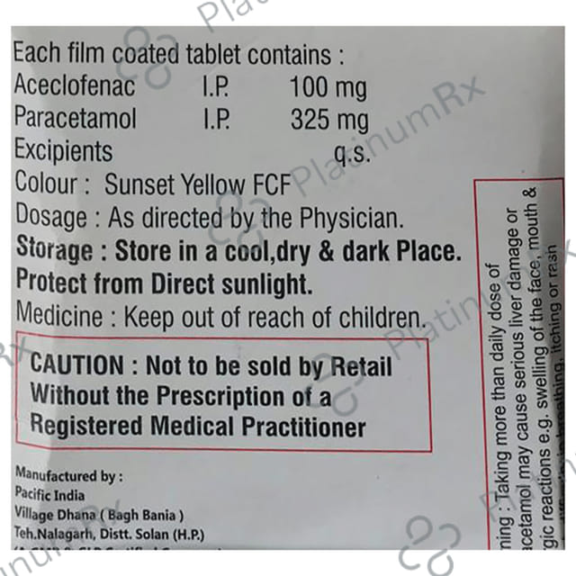 Acip Plus 100/325mg Tablet 10s