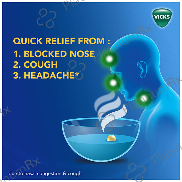 Vicks VapoRub Steam Pods Capsules 4s