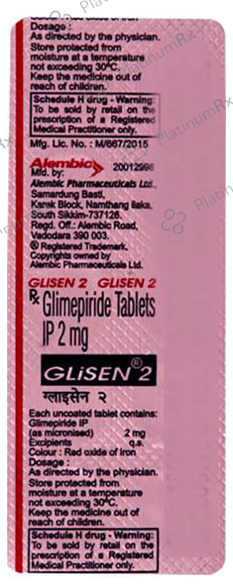 Glisen 2mg Tablet 10s
