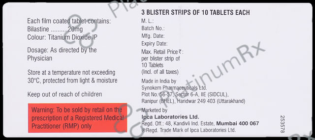 Bularid L 20mg Tablet 10s