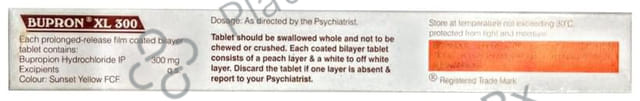 Bupron XL 300mg Tablet PR 10s