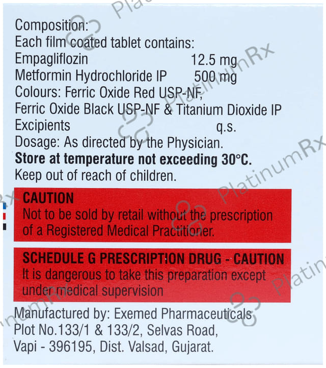 Empri M 12.5/500mg Tablet 10s